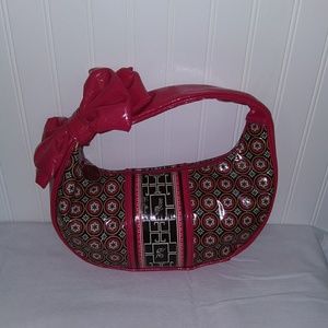 Vera Bradley shoulder bag. Pink and brown with bow